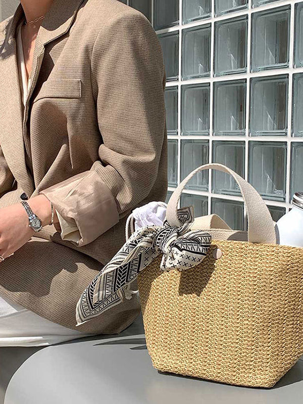 Split-Joint Woven Handbags Bags Accessories Bags