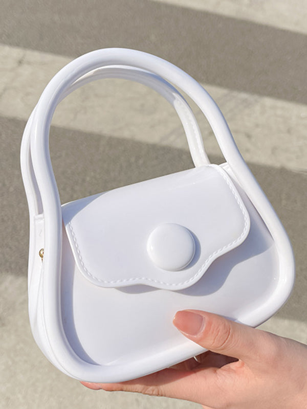 Chains Solid Color Satchels Crossbody Bags