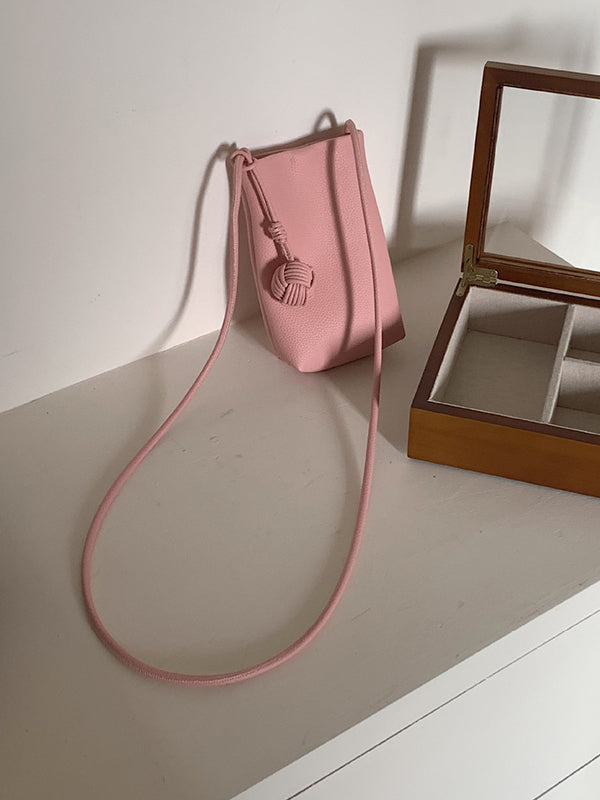 Solid Color Split-Joint Mini Handbags Crossbody Bags Bags