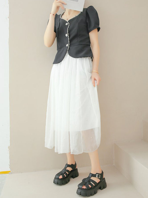 Belt Buckle Hollow Round-Toe Split-Joint Sandals Platform Shoes Gladiators