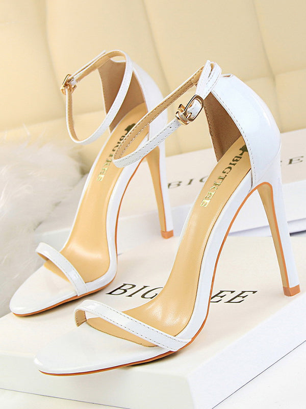 Hollow Open Toe Split-Joint Sandals Pumps