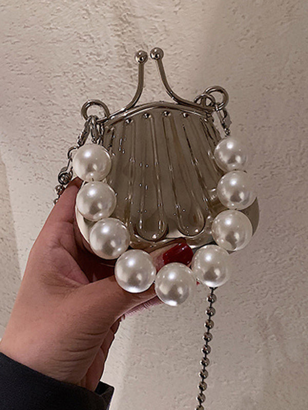 Beaded Shiny Shell-Shaped Crossbody Bags Bags Accessories