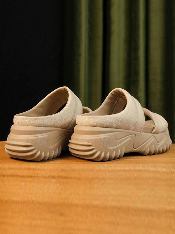 Hollow Open Toe Split-Joint Slippers Platform Shoes