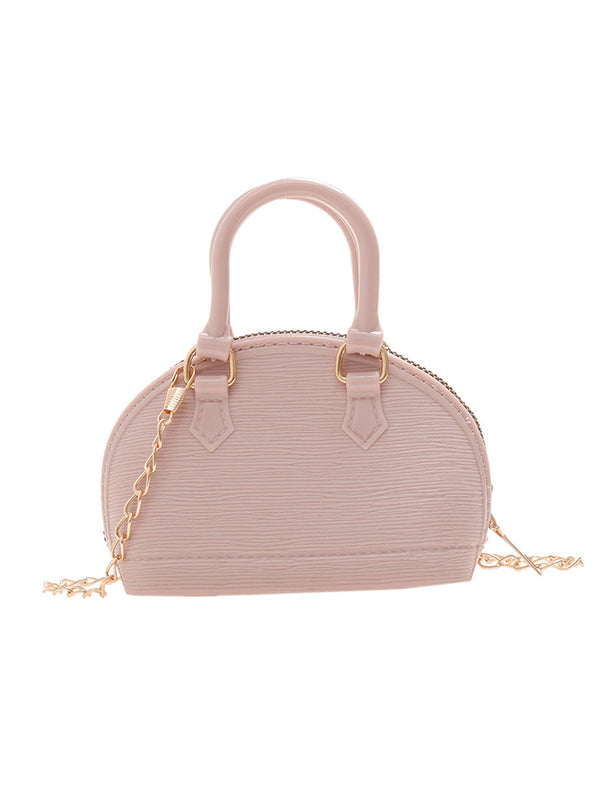 Chains Geometric Zipper Satchels Crossbody Bags