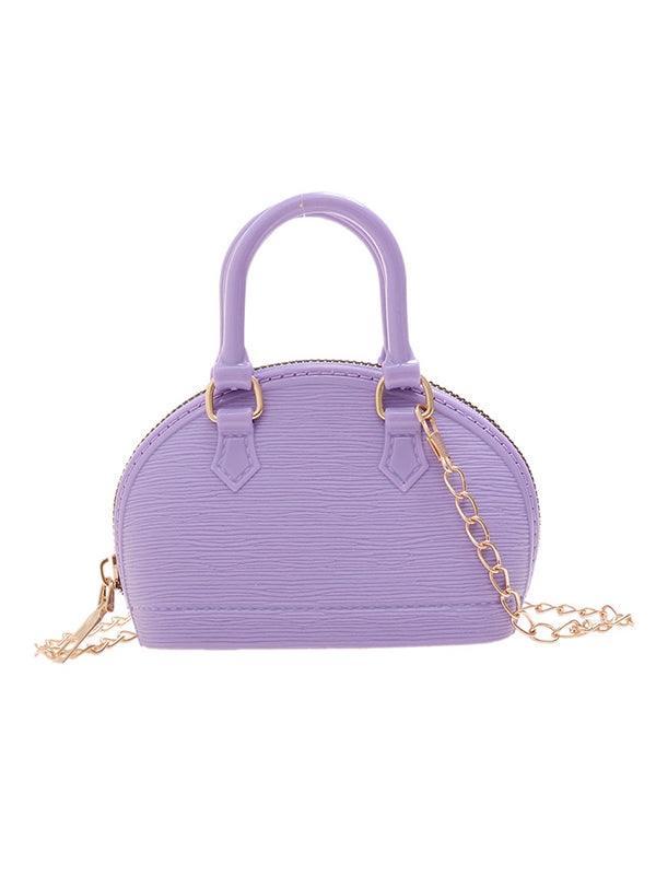 Chains Geometric Zipper Satchels Crossbody Bags