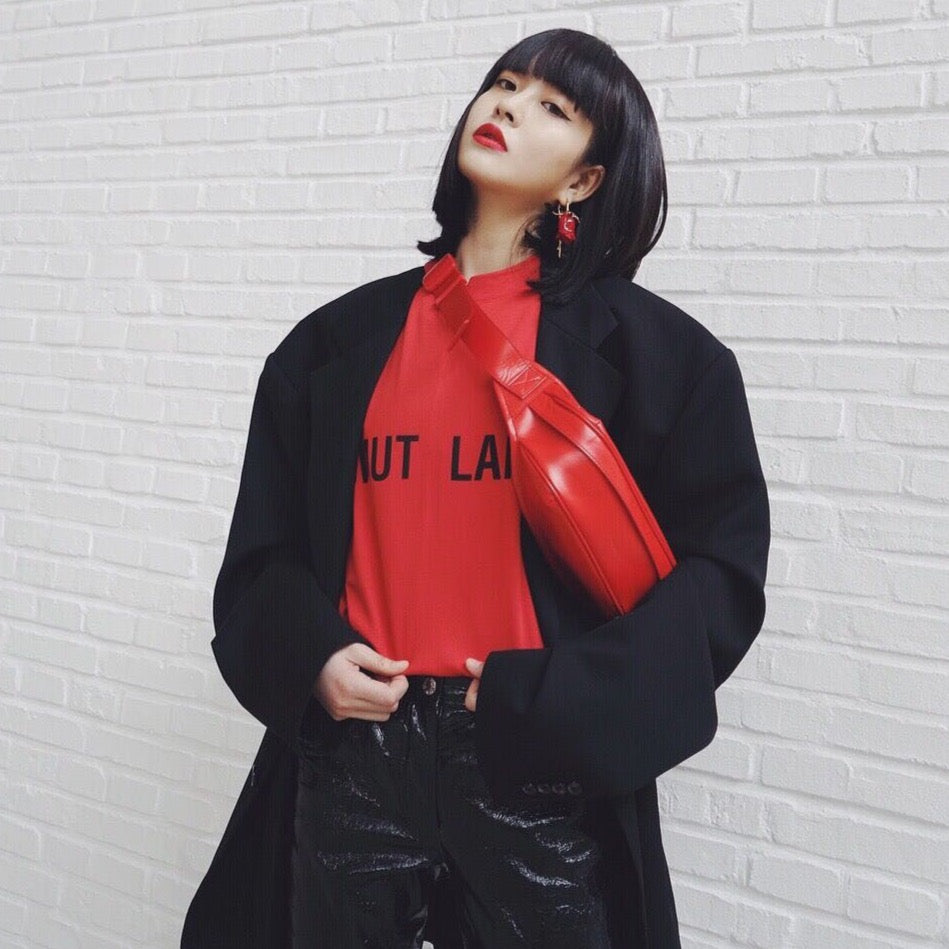 Mimi Red Flower Bud Drop Earrings