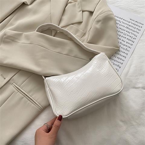 Crocodile Patterned Ladies Baguette Handbag for Women