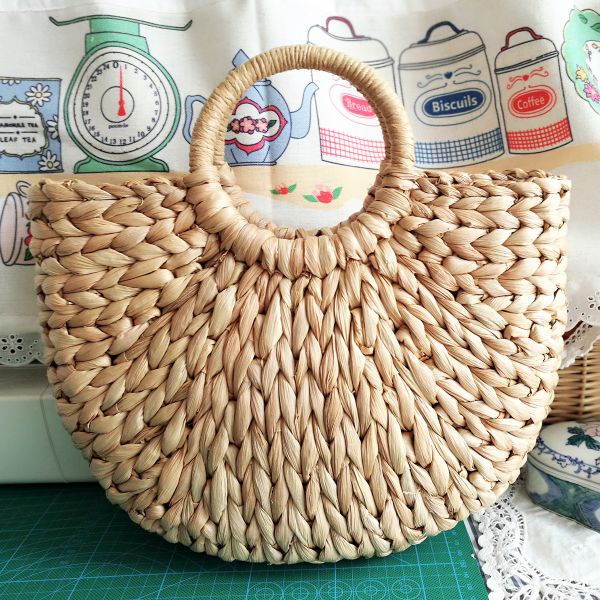 Semicircular Straw Bag
