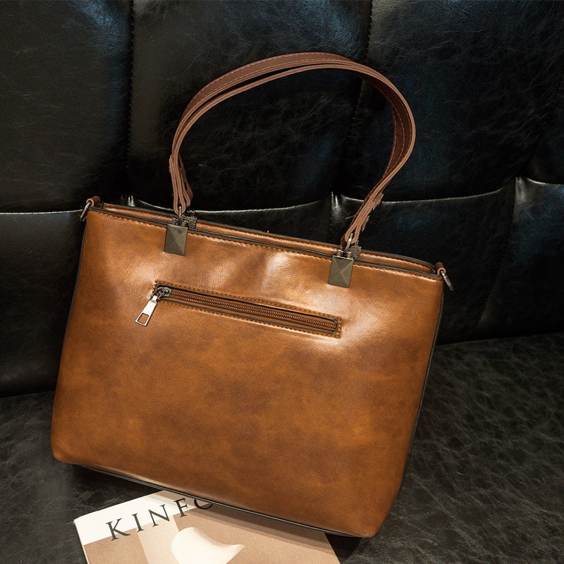 Multipocket Eco-Leather Tote Bag