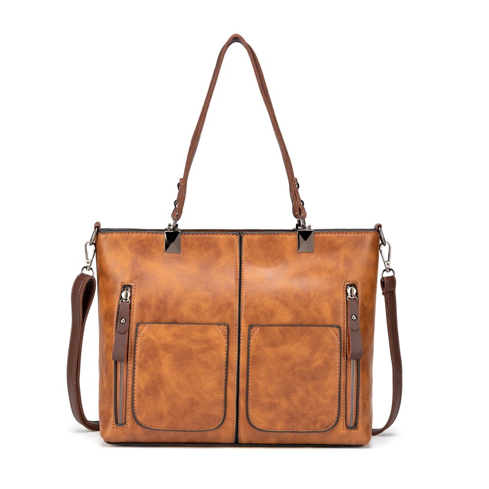 Multipocket Eco-Leather Tote Bag