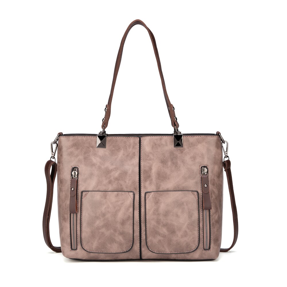 Multipocket Eco-Leather Tote Bag