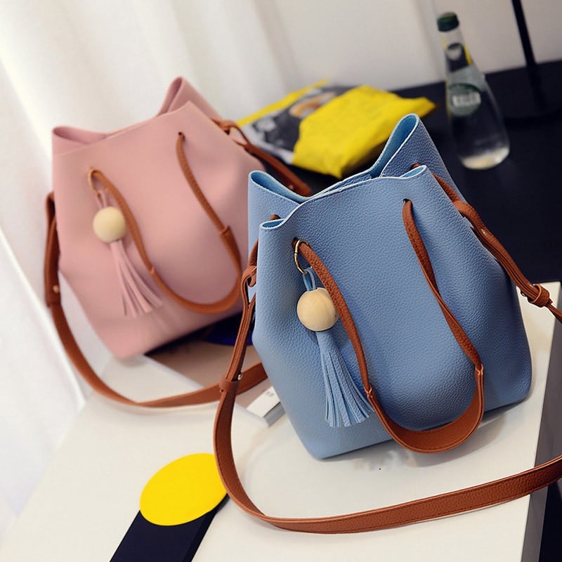 PU Leather Bag with Small Handbag