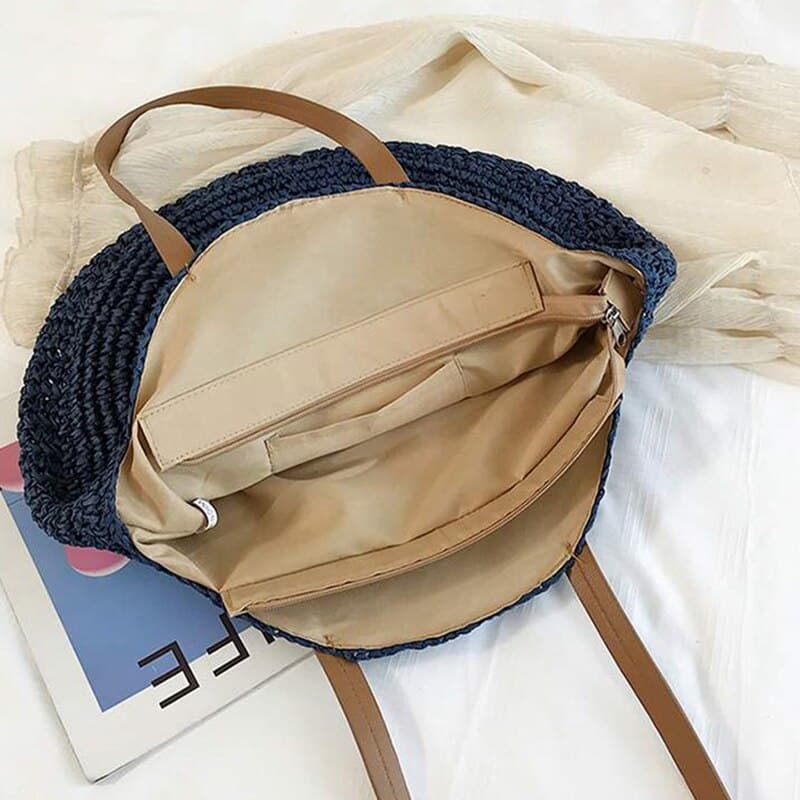 Round Shaped Straw Bag for Women