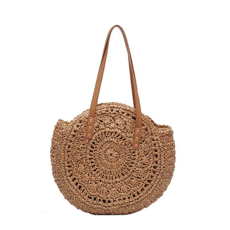 Round Shaped Straw Bag for Women