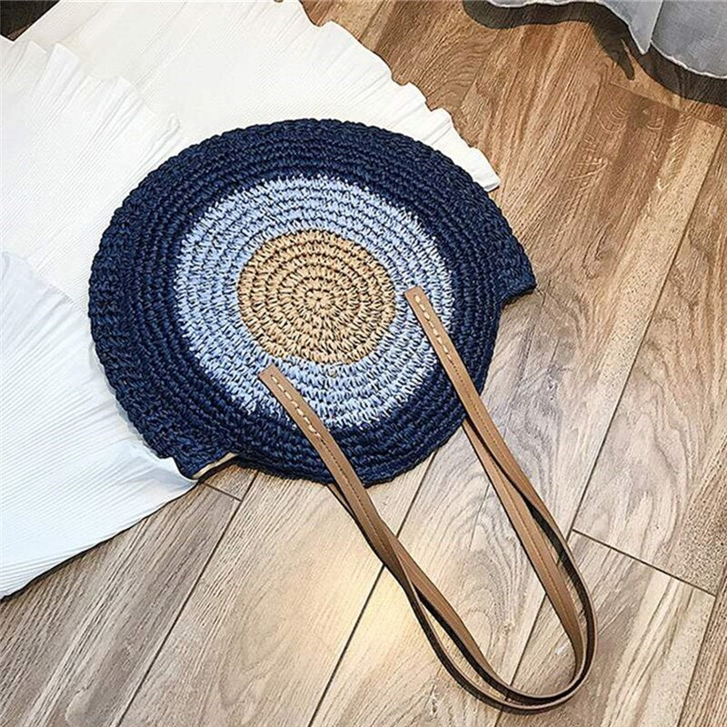 Round Shaped Straw Bag for Women