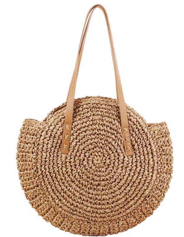 Round Shaped Straw Bag for Women