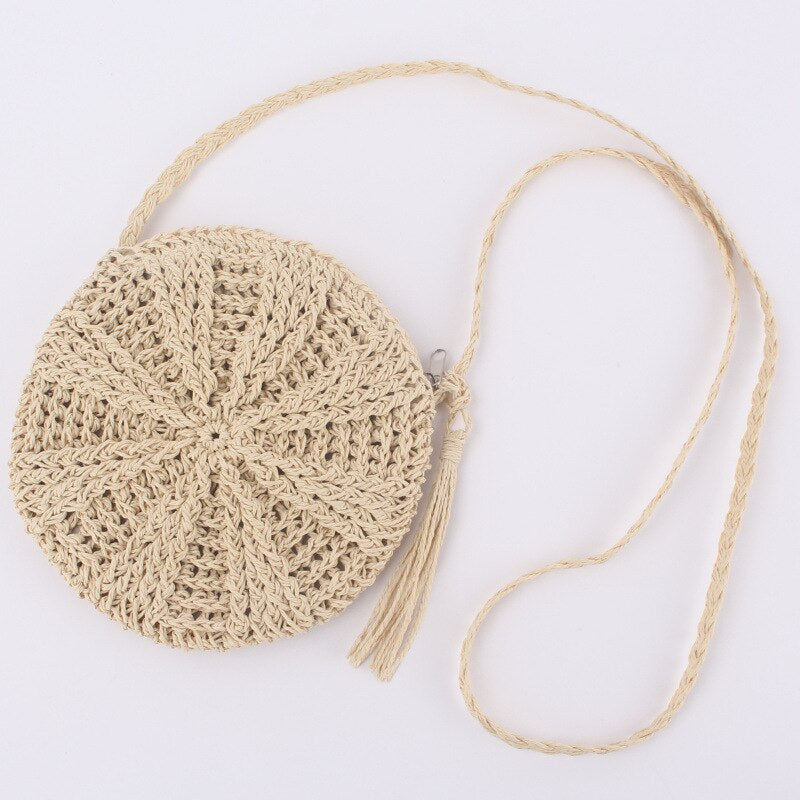Round Shaped Straw Bag for Women
