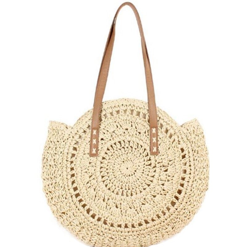 Round Shaped Straw Bag for Women