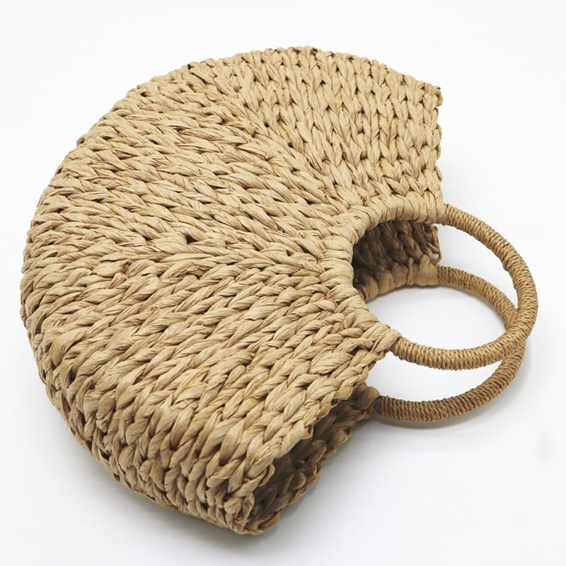 Beach Handmade Style Straw Handbag