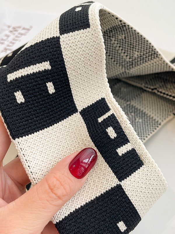 Urban Checkerboard Plaid Color-Block Bags Accessories Handbags