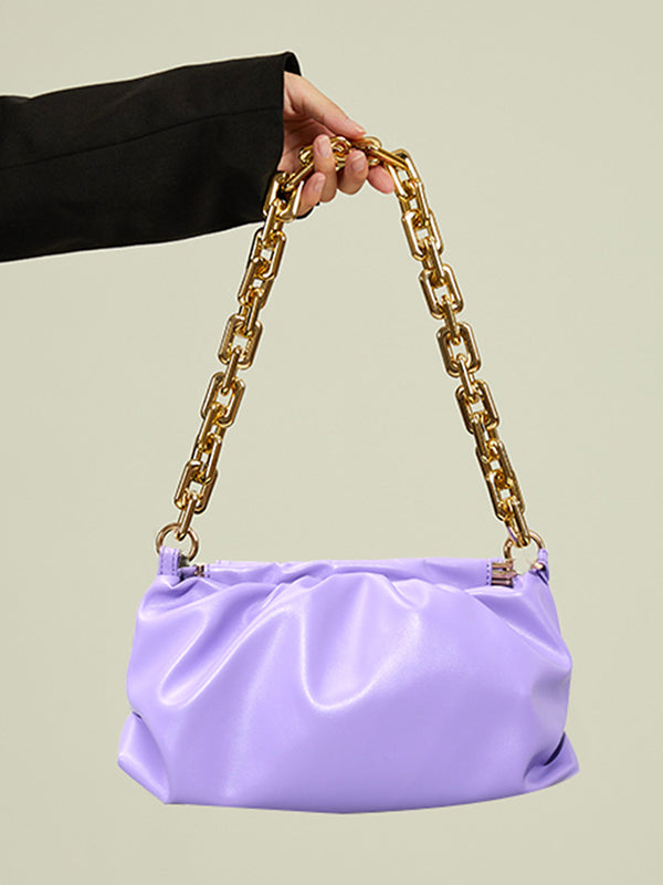 Chains Pleated Split-Joint Handbags Bags