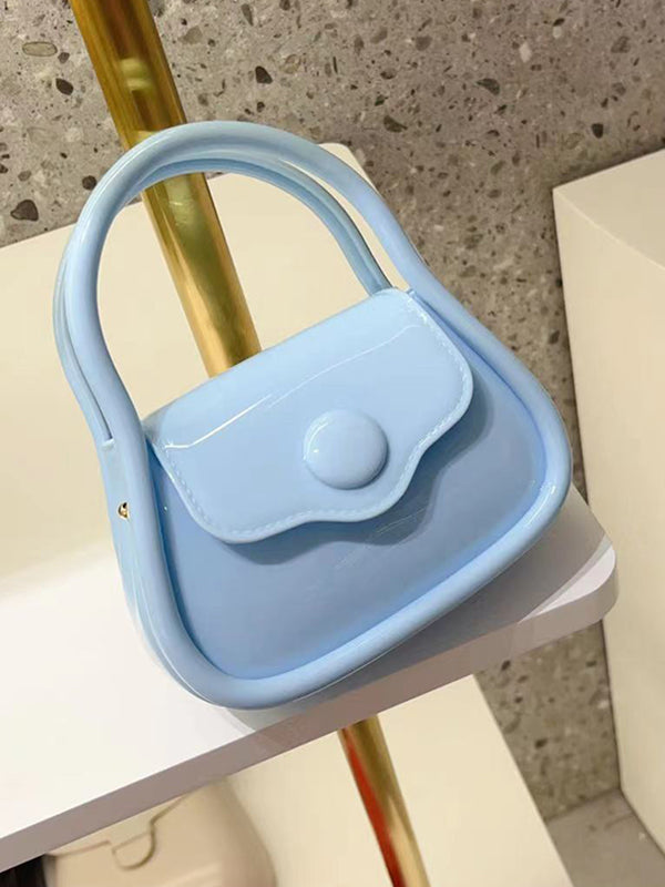 Chains Solid Color Satchels Crossbody Bags