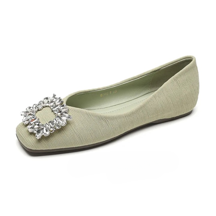 Wylla Crystal Buckle Flats