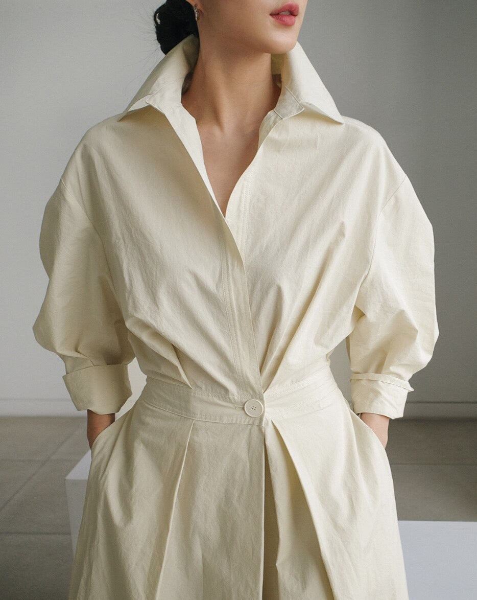 Adeline Retro Flare Maxi Shirtdress - 2 Colors