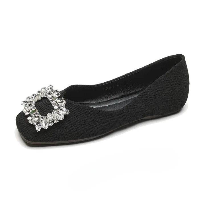 Wylla Crystal Buckle Flats