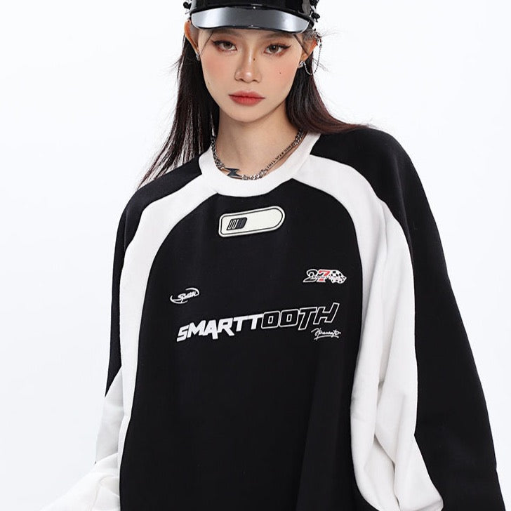 Alice Two-Tone Racer Prints Sweatshirts - 2 Colors