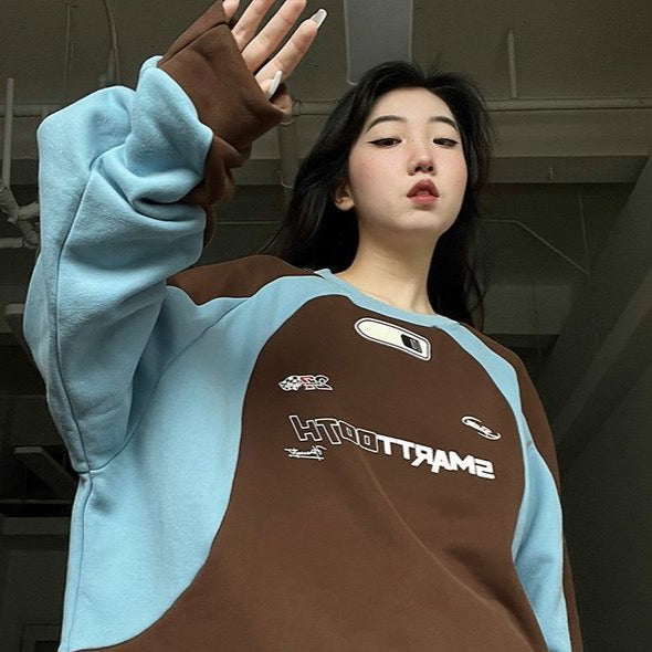 Alice Two-Tone Racer Prints Sweatshirts - 2 Colors