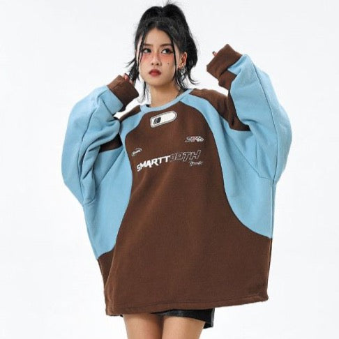 Alice Two-Tone Racer Prints Sweatshirts - 2 Colors