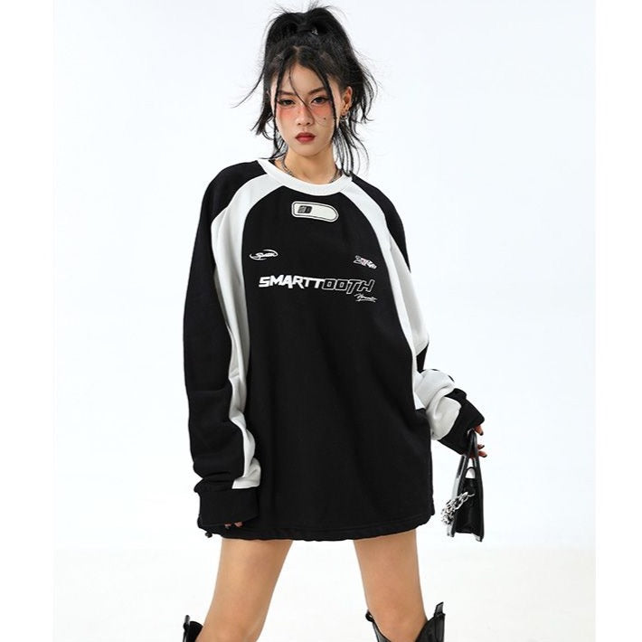 Alice Two-Tone Racer Prints Sweatshirts - 2 Colors