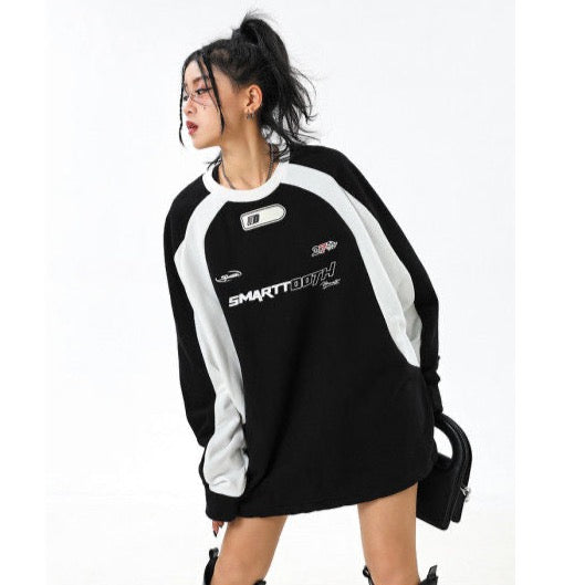 Alice Two-Tone Racer Prints Sweatshirts - 2 Colors