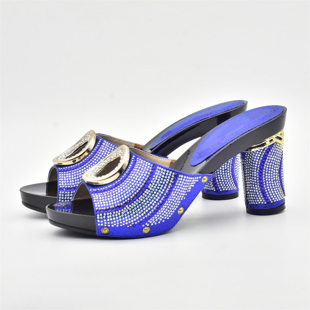 Amelie Crystal Sequin Mule Sandal Slippers