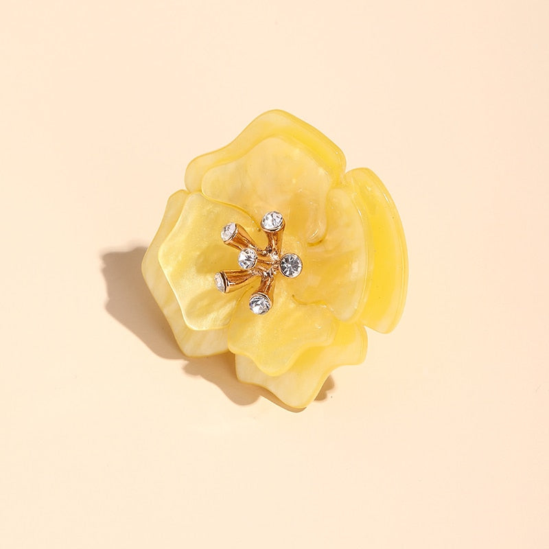 Anemone Resin Statement Flower Cocktail Rings - 11 colors