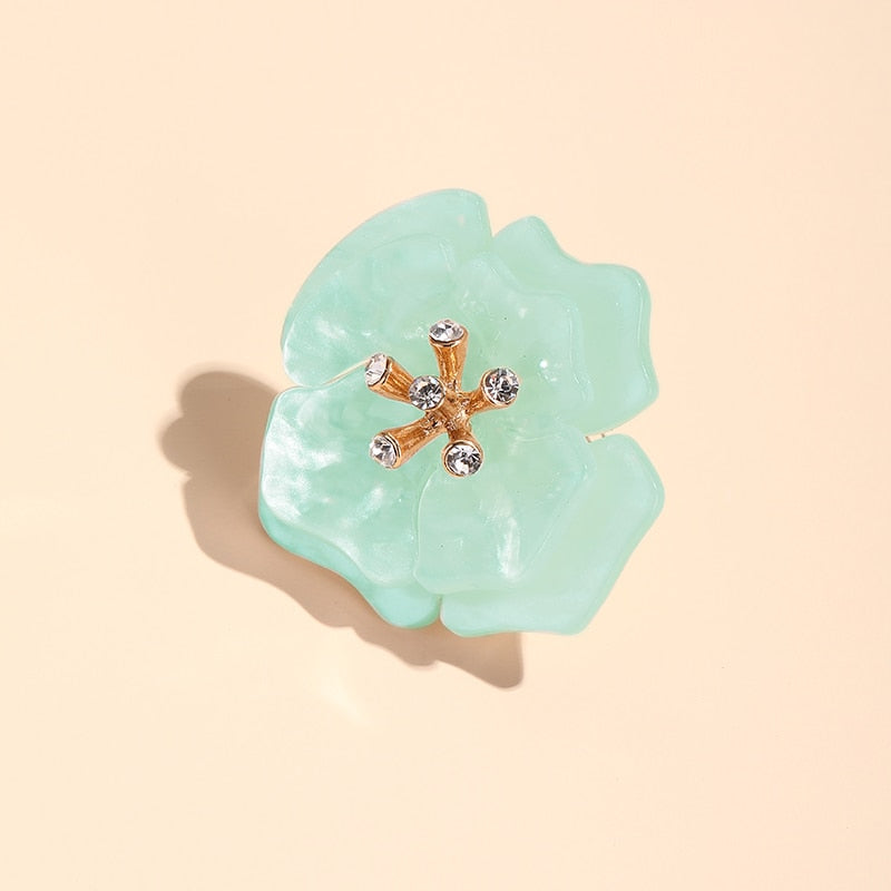 Anemone Resin Statement Flower Cocktail Rings - 11 colors