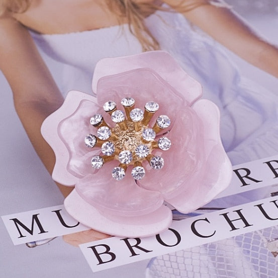 Anemone Resin Statement Flower Cocktail Rings - 11 colors