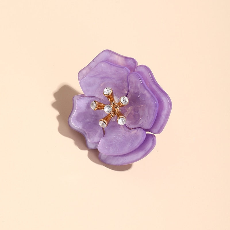 Anemone Resin Statement Flower Cocktail Rings - 11 colors