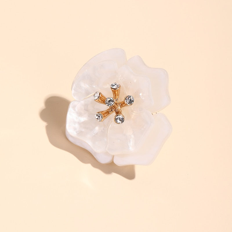 Anemone Resin Statement Flower Cocktail Rings - 11 colors