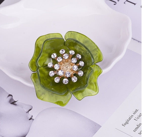 Anemone Resin Statement Flower Cocktail Rings - 11 colors
