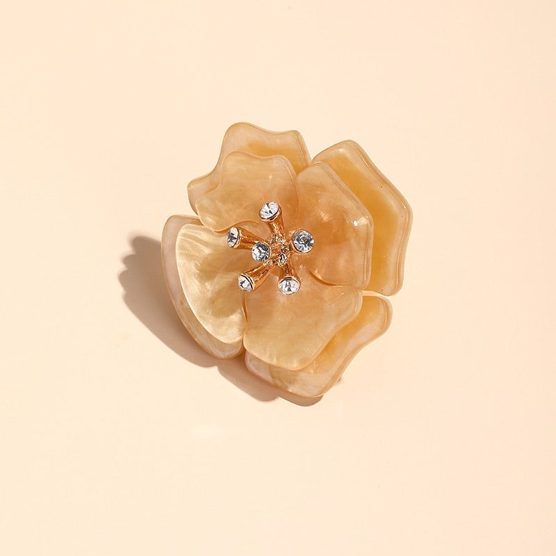 Anemone Resin Statement Flower Cocktail Rings - 11 colors