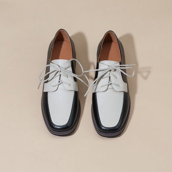 Anica Two Tone Derby Loafers - 2 Colors
