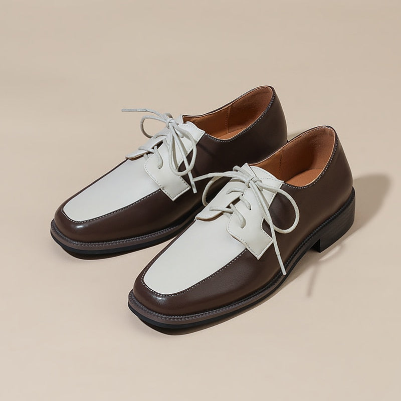 Anica Two Tone Derby Loafers - 2 Colors
