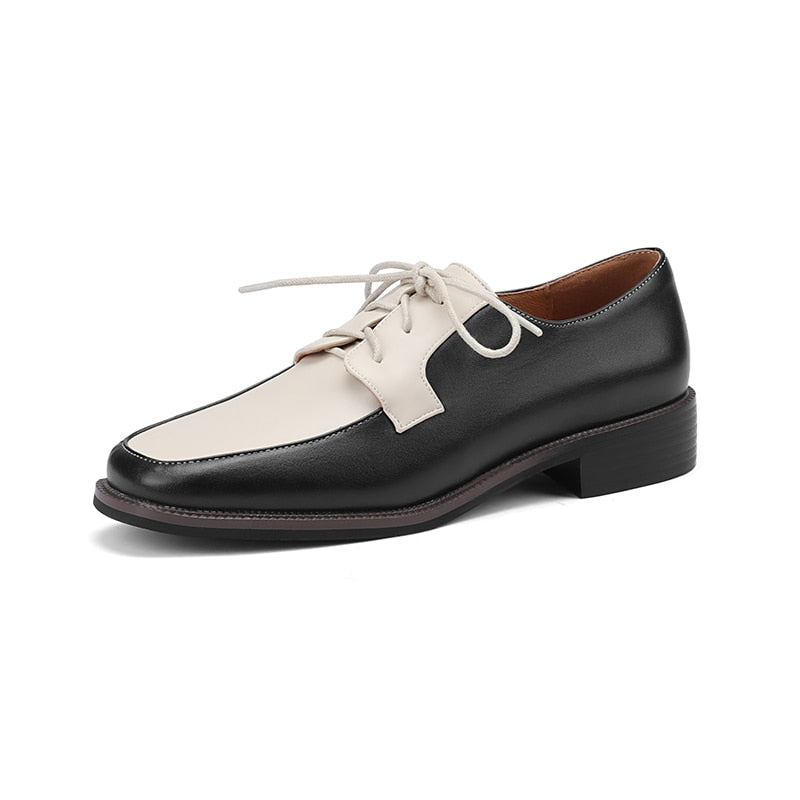 Anica Two Tone Derby Loafers - 2 Colors