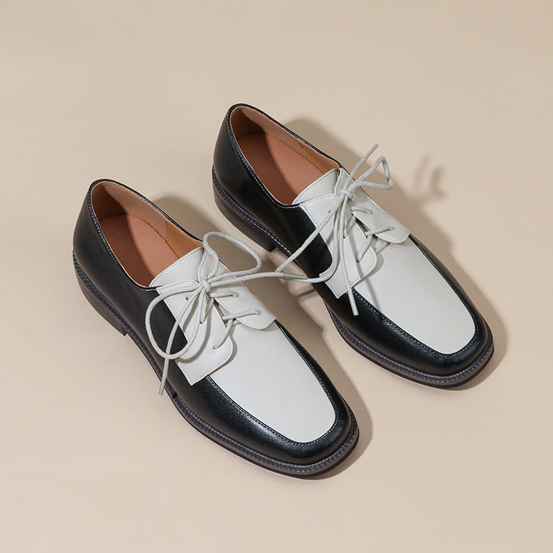 Anica Two Tone Derby Loafers - 2 Colors