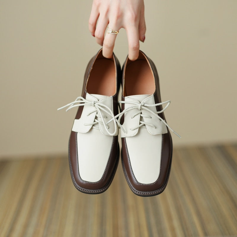 Anica Two Tone Derby Loafers - 2 Colors