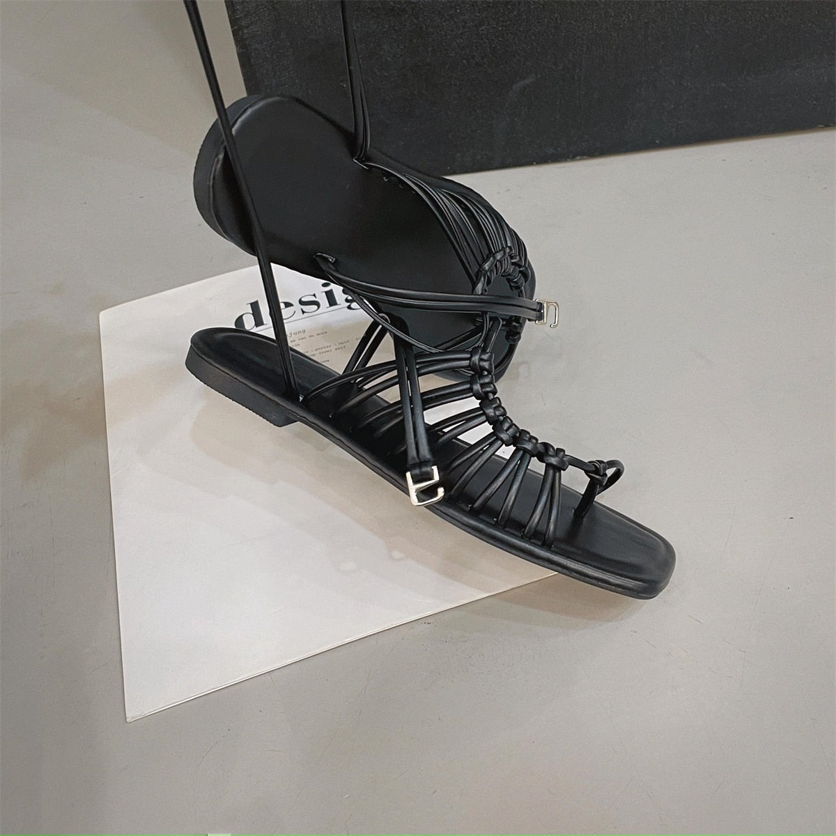 Anka Side Wrap Gladiator Slipper Sandals - 2 Colors