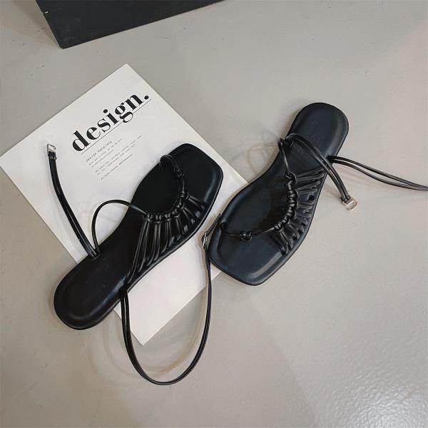 Anka Side Wrap Gladiator Slipper Sandals - 2 Colors