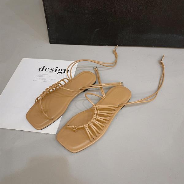 Anka Side Wrap Gladiator Slipper Sandals - 2 Colors